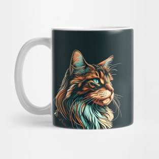 Colorful Cat Lover Design Mug